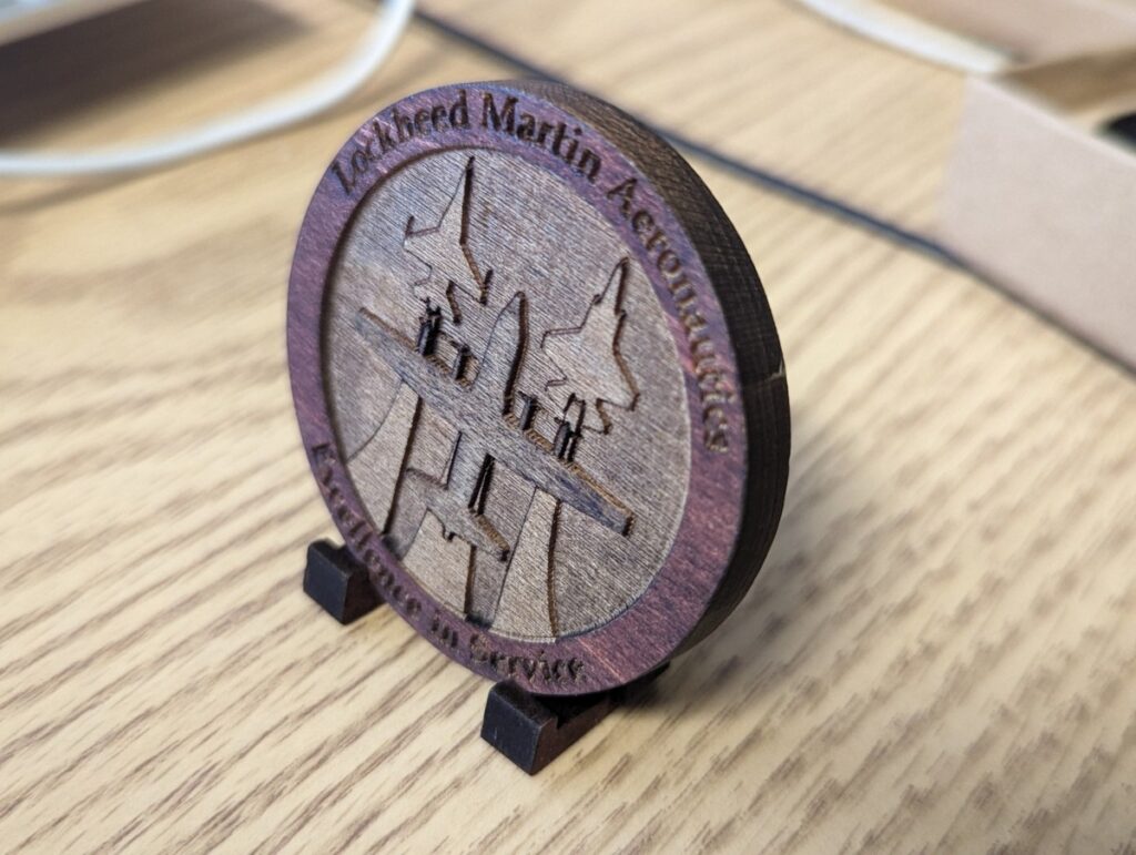 One of a kind retirement medallion